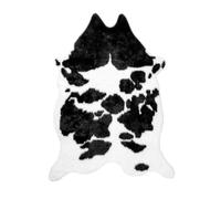 PACKOVE Tapis D'intérieur Antidérapant Motif Vache en Polyester Imitation Peau de Vache pour Salle à Manger et Salon Décoratif et Fonctionnel