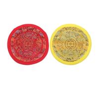 PACKOVE Tapis Tissu Portable Léger pour pour Instruments Coton en Simples 2pcs Coussinets Bol Chantant Bouddha Rituels Bouddhistes