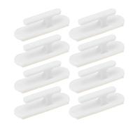 PACKOVE Taquet de Corde Aveugle Blanc en Plastique 8pcs pour Fixation Murale, Enrouleur de Cordon de Rideaux, Protège Garçon et Filles et Animaux, pour Restaurants