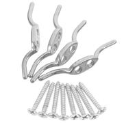 PACKOVE Taquets de Cordon en Acier Inoxydable Argenté Résistants Flexion et Anti-emmêlement 4pcs pour Stores et Œuvres d'art