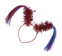 PACKOVE -tête Cosplay Pour Queue De Cheval Rouge Coiffe De Fête Accessoire Cheveux Bandeau Tête Fête