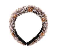 PACKOVE -tête en perles de cristal casque double embelli stupéfier dentelle hair charms hair toppers Headband scintillant bande de cheveux baroque cerceau de cheveux baroque strass