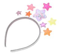 PACKOVE -Tête Pentagramme Pour Mariée Accessoires De Fête -Tête De Mariage Coiffure Étoile Bijoux De Cheveux Cuir Base En Plastique Paillettes Cuir Transparent