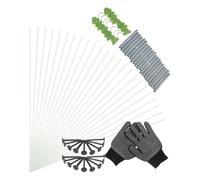 PACKOVE Tiges de Support de Serrage en Plastique et Fibre, Kit D’arceaux pour Serrage Tunnel de Jardin, Protection des Cultures en Potager, Montage Rapide