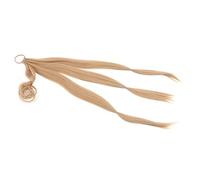 PACKOVE Tresses Bouclé Extensions De Cheveux Pour Les Femmes Surmatelas Tisser Soie Faux Coloré Trame Fille Complet Long Tresser Les Cheveux Fil Haute Température Yellow