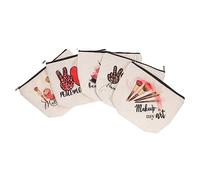 PACKOVE Trousse de Maquillage Étanche 5Pcs Paquet de Rangement Cosmétique Réutilisable Petit Format pour Voyage Accessoire Pratique