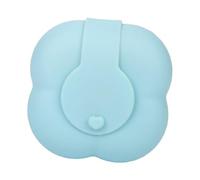 PACKOVE Trousse de Maquillage Silicone Petite Taille Bleu, Étui Rangement Éponges Maquillage, Mini Organiseur pour Femmes, Essentiel Voyage Cosmétique Compacte