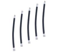 PACKOVE Tube D'extension pour Pompe à Vélo Noir 5 Pièces, Tuyau de Remplacement Fileté Compatible Valves Américaines, Léger et Solide, Accessoire pour Gonflage Pneus VTT et Vélo de Route