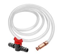 PACKOVE Tuyau de Siphon à Essence 1/2 Pouce en Cuivre 3 M de Tuyau Flexible, Kit Complet Collier et Robinet, Pompe de Transfert Polyvalente pour Carburant, Huile et Eau, Outil Manuel