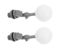 PACKOVE Vanne à Flotteur Plastique 1/2 Pouce Réglable, Lot de 2 Mini Vannes à Bille pour Contrôle Automatique du Niveau D'eau, Régulateur Fiable pour Réservoirs, Piscines et Stockage