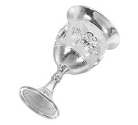 PACKOVE Verre à Boisson Forte en Alliage de Zinc Argenté 20ml, Coupe à Vin Décorative Élégante sans Bavure pour Cabinet à Vin ou Hôtel