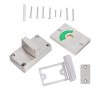 PACKOVE Verrou de Cabine de Toilettes Indicateur Rouge/vert, Pêne Dormant en Inox, Serrure de Sécurité pour Portes de Salle de Bain et Toilettes Publiques, Loquet de Porte Poignée