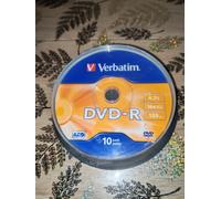 Packs 10 VERBATIM DVD-R 4,7GB GO 120 Minutes Neuf Sous Célé