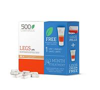 Packs 500Cosmetics Legs: Capsule + Crème naturelle pour prévenir et soulager les varices - Améliore la circulation sanguine et réduit l'enflure (1)