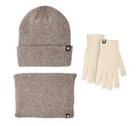 Packs Bonnet éCharpe Et Gants Femme Bonnet Ski, Tour De Cou Polaire Ensemble Trois PièCes pour l'hiver Et Les JournéEs Chaudes Couleur Unie éPais pour Sports De Plein Air