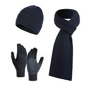 Packs Bonnet éCharpe Et Gants Femme Grosse Echarpe, Gant Hiver Chaud Tricot éPais De Couleur Unie Protection Contre Le Froid Convient pour Le Ski en ExtéRieur