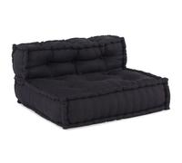 Packs De 4 Poufs Modulables Vidaxl En Tissu Gris Anthracite Gris
