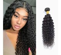 Packs de cheveux humains bouclés kinky, brésiliens vierges 1 pack | Extensions de cheveux Remy non traités pour femmes, avec double tissage, sensation soyeuse et brillance naturelle,22inch