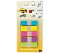 Post-it Flags 6835CB2 Drapeaux de page en distributeur portable, 5 couleurs vives, 5 distributeurs, 20 drapeaux/couleur (6835CBEU)