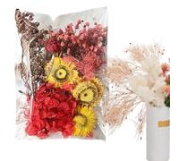Packs de fleurs séchées - Accessoires d'artisanat floral pressés naturels, bouquet de couleurs mélangées pour scrapbooking, décoration de cartes faites à la main, bijoux en résine DIY | Chambre à