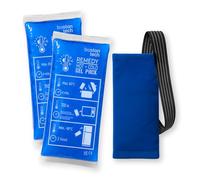 Packs de gel REMEDY pour le chaud et le froid. sacs de tailles différentes. housses en tissu. Idéal pour le traitement de la douleur et des blessures. (2 sacs 1 couverture)
