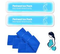 Packs de glace périnéales réutilisables post-partum Compresses froides Douleurs hémorroïdes Soins de récupération d'accouchement 2 coussinets en gel + 3 manchons lavables