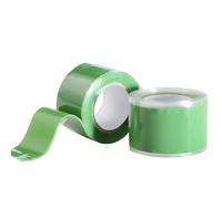 PackYard Lot de 2 rouleaux de ruban adhésif en silicone auto-fusionnant, 2,5 cm x 1,5 m, vert, imperméable, anti-fuite, pour réparation d'urgence de tuyaux d'eau chaude et froide et fixation d'outils