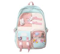 PACLE DE JOURNAL DE L'ÉCOLE NYLON COLORFUR Pour Les Adolescentes Garçons Avec Une Poche Claire Fashion Backpack Grand À École À Décontracté