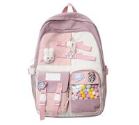 PACLE DE JOURNAL DE L'ÉCOLE NYLON COLORFUR Pour Les Adolescentes Garçons Avec Une Poche Claire Fashion Backpack Grand À École À Décontracté