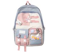 PACLE DE JOURNAL DE L'ÉCOLE NYLON COLORFUR Pour Les Adolescentes Garçons Avec Une Poche Claire Fashion Backpack Grand À École À Décontracté
