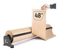 Paclord Distributeur de rouleau de papier de 121,9 cm avec un cutter, Next Gen, pieds à ventouse antidérapants - Distributeur robuste pour Kraft, congélateur, papier journal, rouleaux de papier de