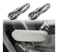 PACLVIO Lot de 2 housses d'accoudoir de siège avant de voiture, en tissu élastique, accessoires de rechange direct pour console centrale (gris)