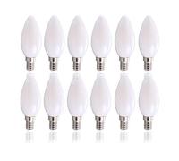 Paco Home Ampoule C35 douille E14, ampoule vintage en verre dépoli, intensité variable, Taille Set: Laiteux - lot de 12