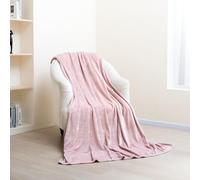 Paco Home Couverture Douce Polaire Couverture Moelleuse Chaude Canapé Lit Couverture De Canapé Plaids Salon Doux Jeté, Couleur:Rose, Dimension:150x200cm