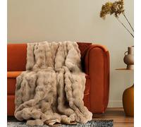 Paco Home Couverture Polaire Plaid Polaire Couverture Jeté Lavable, Couleur:Beige, Dimension:200x240cm