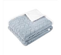 Paco Home Couverture Polaire Plaid Polaire Couverture Jeté Lavable, Couleur:Gris 1, Dimension:150x200cm