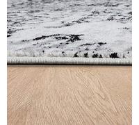 Paco Home Créateur Tapis Salon Tapis Décorations Vintage Aspect Noir Blanc, Dimension:80x150 cm