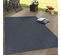 Paco Home Intérieur & Extérieur Tissage À Plat Tapis Terrasses Tapis Look Naturel Bleu Marine, Dimension:120x160 cm