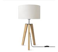 Paco Home Lampe À Poser Trépied Lampe De Chevet Chambre E27 Abat-Jour Tissu Uni E14 Avec Interrupteur