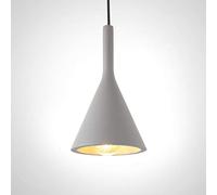 Paco Home Luminaire à suspension, E27, luminaire pour séjour, salle à manger, cuisine, réglable en hauteur, Couleur: Béton Gris, Ampoule: Sans ampoules