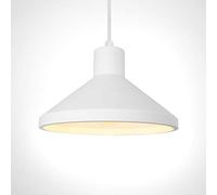 Paco Home Luminaire à suspension, E27, luminaire pour séjour, salle à manger, cuisine, réglable en hauteur, Couleur: Plâtre blanc, Ampoule: Sans ampoules
