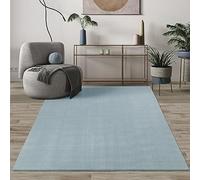 Paco Home, Mias Teppiche Comfort, Tapis Moderne, à Poils Courts et Moelleux, Dessous antidérapant, Lavable jusqu'à 30 °C, Super Doux, Aspect Fourrure, Bleu, 140 x 200 cm