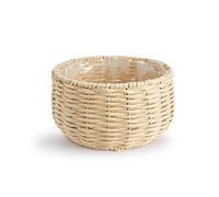 Paco Home Pot De Fleurs Cache-Pot De Plantes Grand Bac Intérieur Osier Tressé Bois, Couleur:Crème, Sets:2pcs Set/Design 8