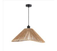 Paco Home Suspension LED pour salon, salle à manger, cuisine, abat-jour en papier, décoration bohème, E27, couleur : noir, type de lampe : type 2