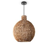 Paco Home Suspension Salon Boho Lampes En Osier Rotin Salle À Manger Lampe Papier E27, Type de lampe:Lampe à suspension - Type 8, Couleur:Beige (Ø45 cm)