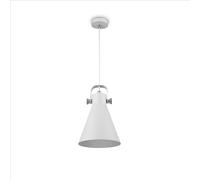 Paco Home Suspension Salon Salle À Manger Lampe Suspendue Cuisine Lampe Table Câble Textile 1,5m E27 Industriel, Type de lampe:Suspension à 1 flamme, Couleur:Blanc - Argent