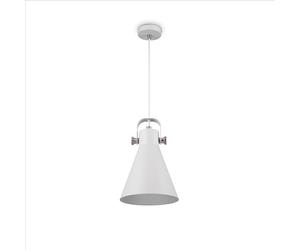 Paco Home Suspension Salon Salle À Manger Lampe Suspendue Cuisine Lampe Table Câble Textile 1,5m E27 Industriel, Type de lampe:Suspension à 1 flamme, Couleur:Blanc - Argent