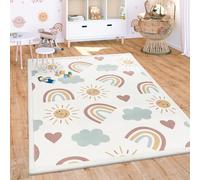 Paco Home Tapis Chambre Enfant Bebe Fille Garcon Antidérapant Arc-en-Ciel Motif Animal Pois, Dimension:80x150 cm, Couleur:Multicolore 2