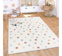 Paco Home Tapis Chambre Enfant Bebe Fille Garcon Antidérapant Arc-en-Ciel Motif Animal Pois, Dimension:80x150 cm, Couleur:Multicolore