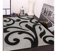 Paco Home Tapis De Créateur Aux Contours Découpés Moderne en Gris Noir, Dimension:60x110 cm